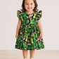 Frill Sleeve Frock - Green Leaf