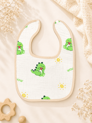 Muslin Bib - Baby Dino