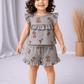 Sleeveless Frill Shorts Set - Rabbit