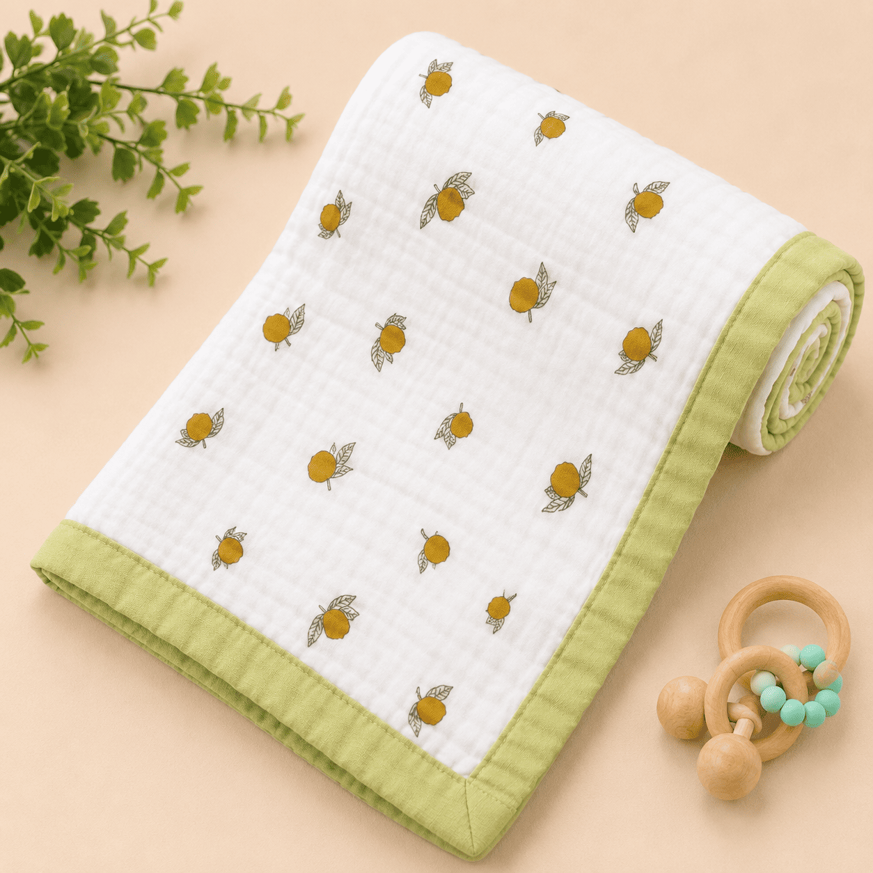 Muslin Receiving Blanket - Little Lemon