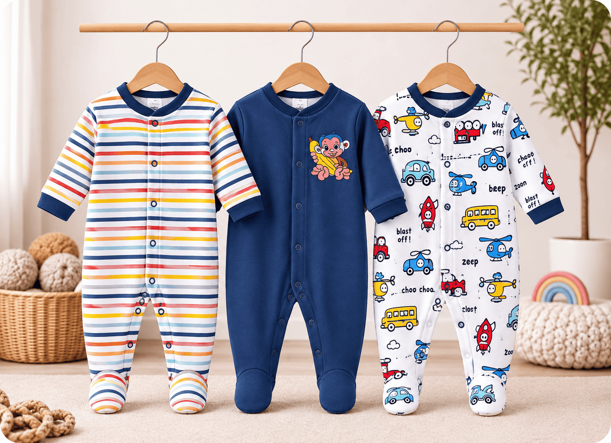 3 Piece Romper Set Soft Cotton