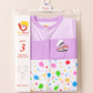 3 Piece Romper Set Soft Cotton - Lavender