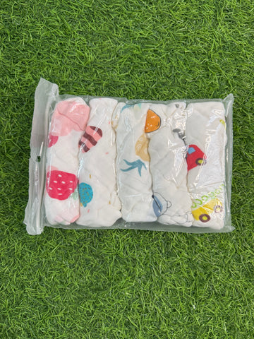 6-Layer Muslin Wash Cloth – Assorted (Set of 5 Pieces)
