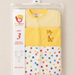 3 Piece Romper Set Soft Cotton - Yellow