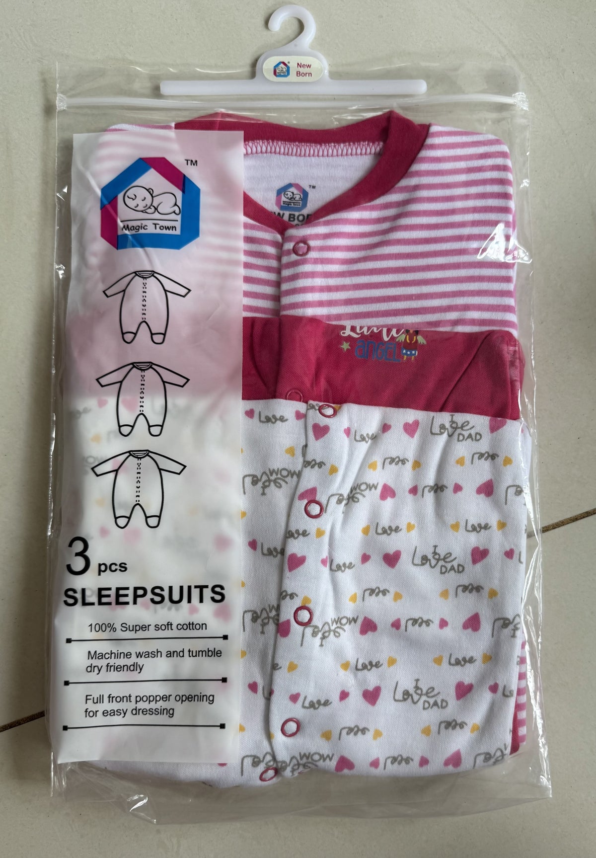3 Piece Romper Set Soft Cotton