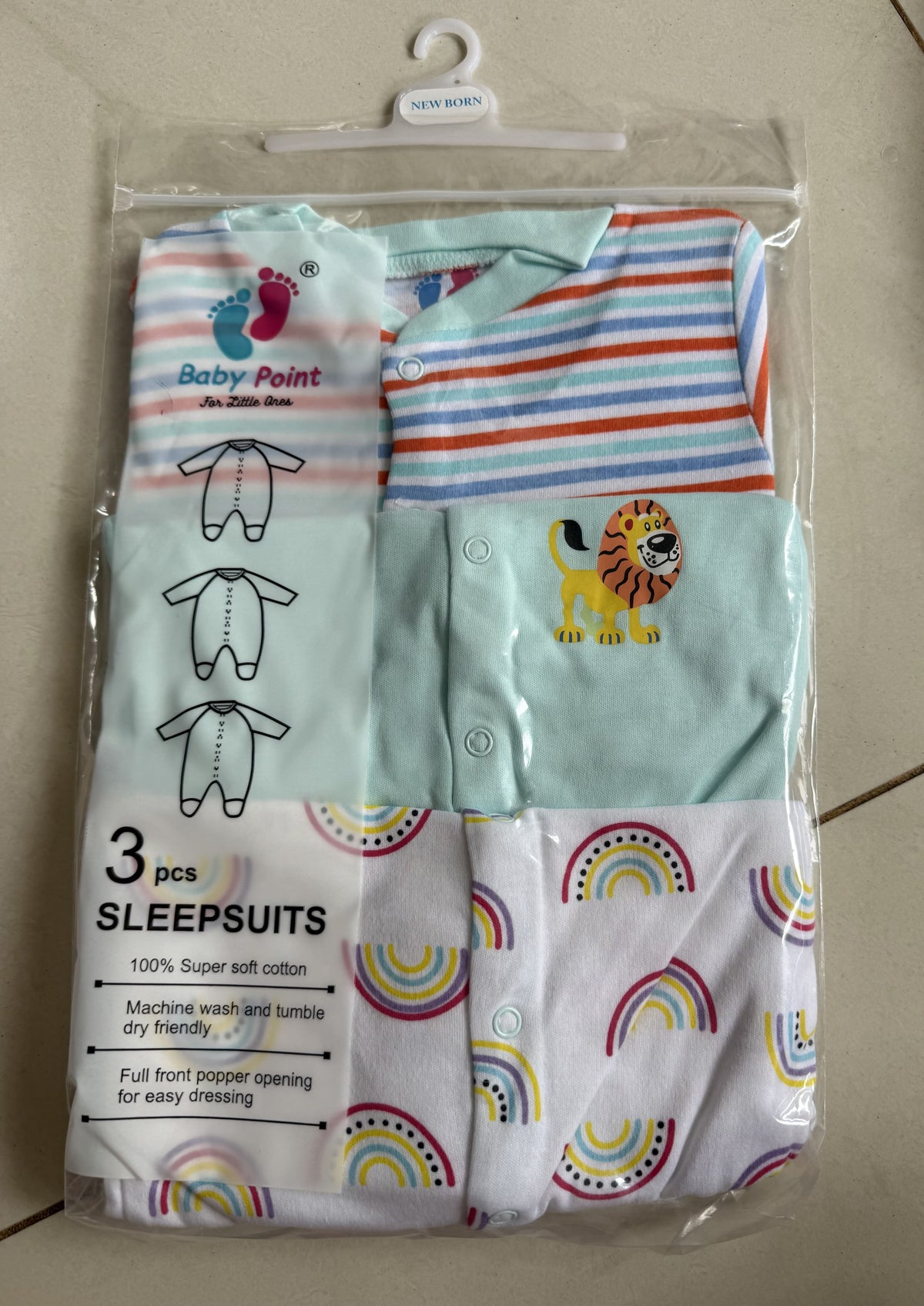 3 Piece Romper Set Soft Cotton