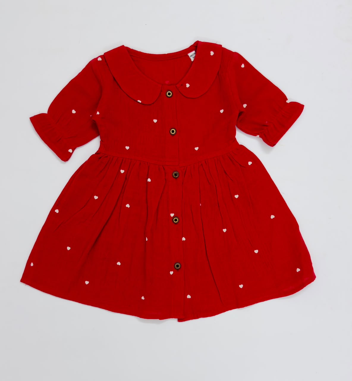 Muslin Frock with Front Buttons - Buy 3 for 999₹