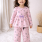 Frock with Pant Set for Kids - Lavender with Pink