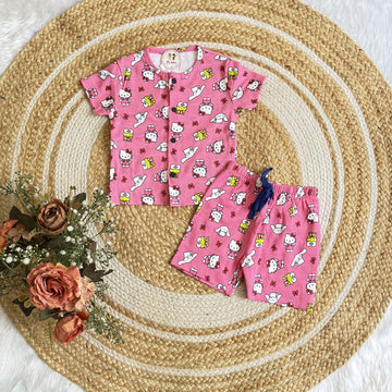 Button Shorts Set