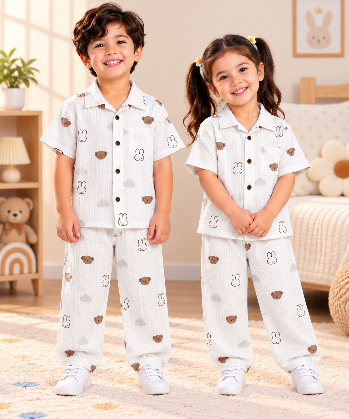 Premium 2-Layer Muslin Shirt & Pant Set - Buy 3 for 1299₹