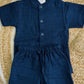 Premium Muslin Co-Ord Set - Navy Blue