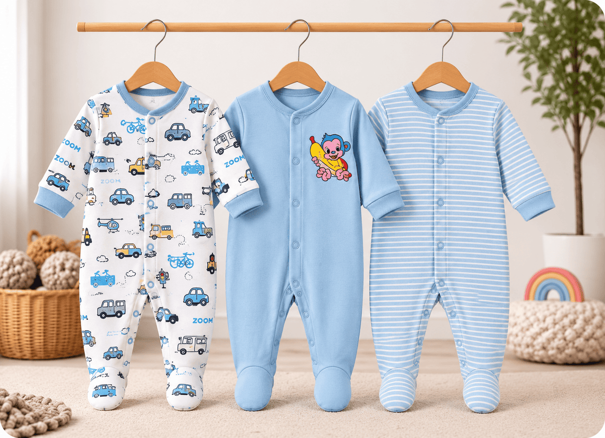 3 Piece Romper Set Soft Cotton