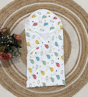Muslin 2 layer Hooded Towel- Balloon