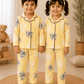 Premium Full Sleeve Night Suit - Yellow Flower