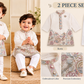 Premium Silk Embroidery Kurta Set - Off White