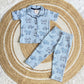 Half Sleeve Kids Night Suit -     Soft Blue Jungle Print