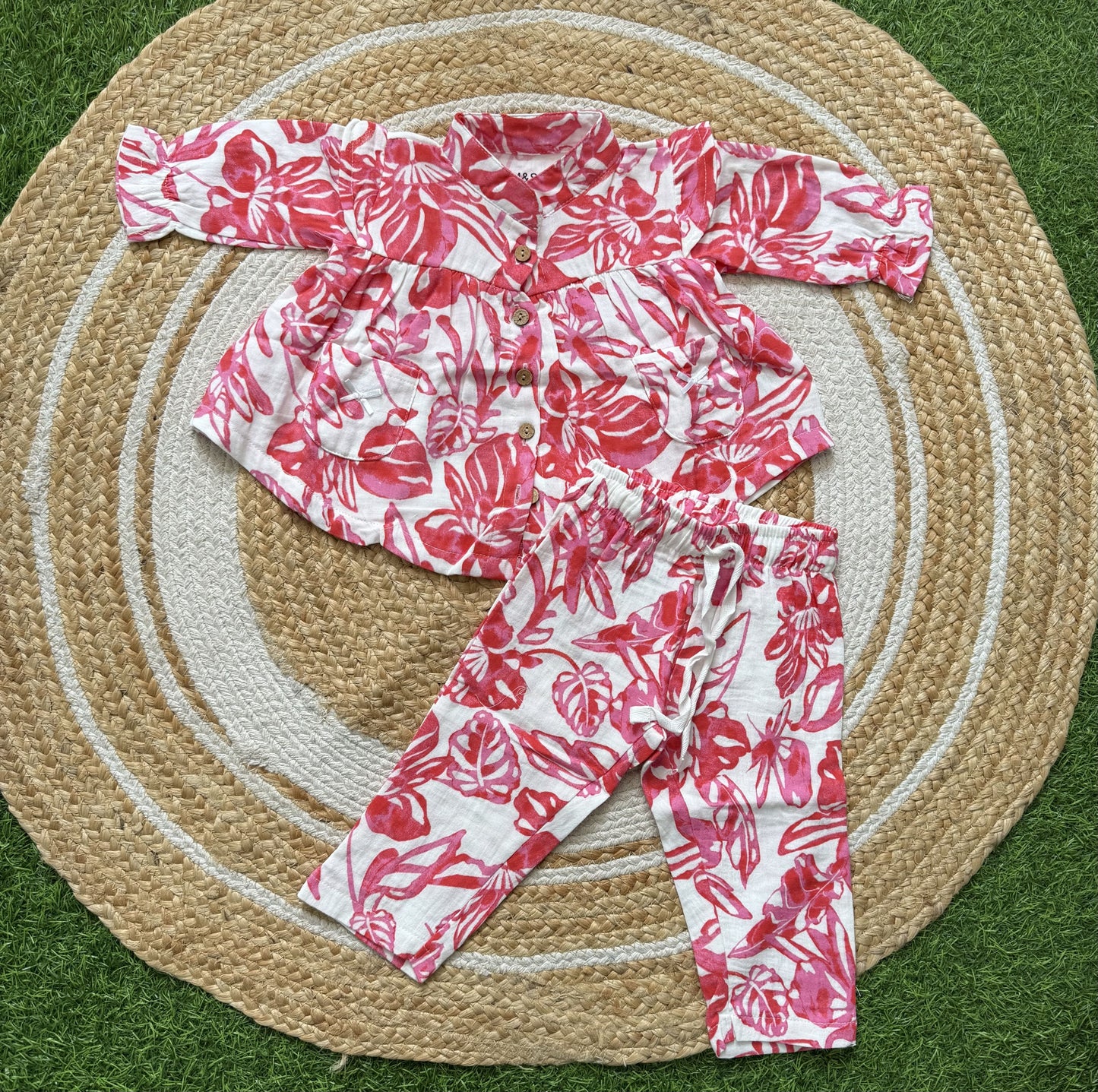 Muslin Frock with Pant Set