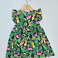 Frill Sleeve Frock - Green Leaf