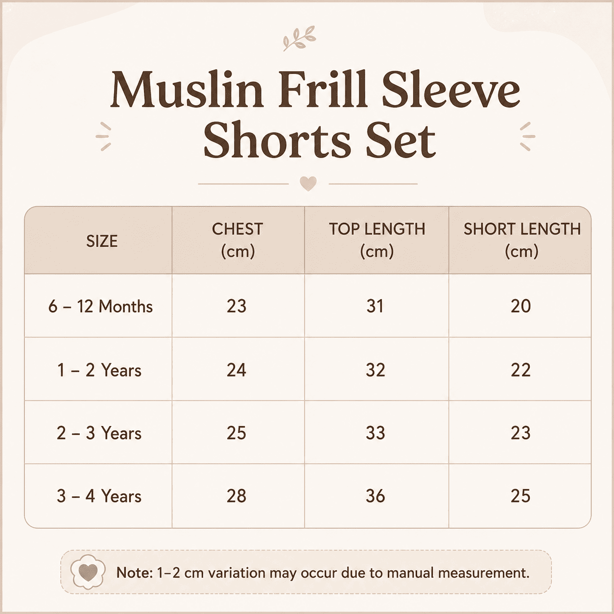 Muslin Frill Sleeve Shorts Set