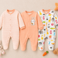 3 Piece Romper Set Soft Cotton - Orange