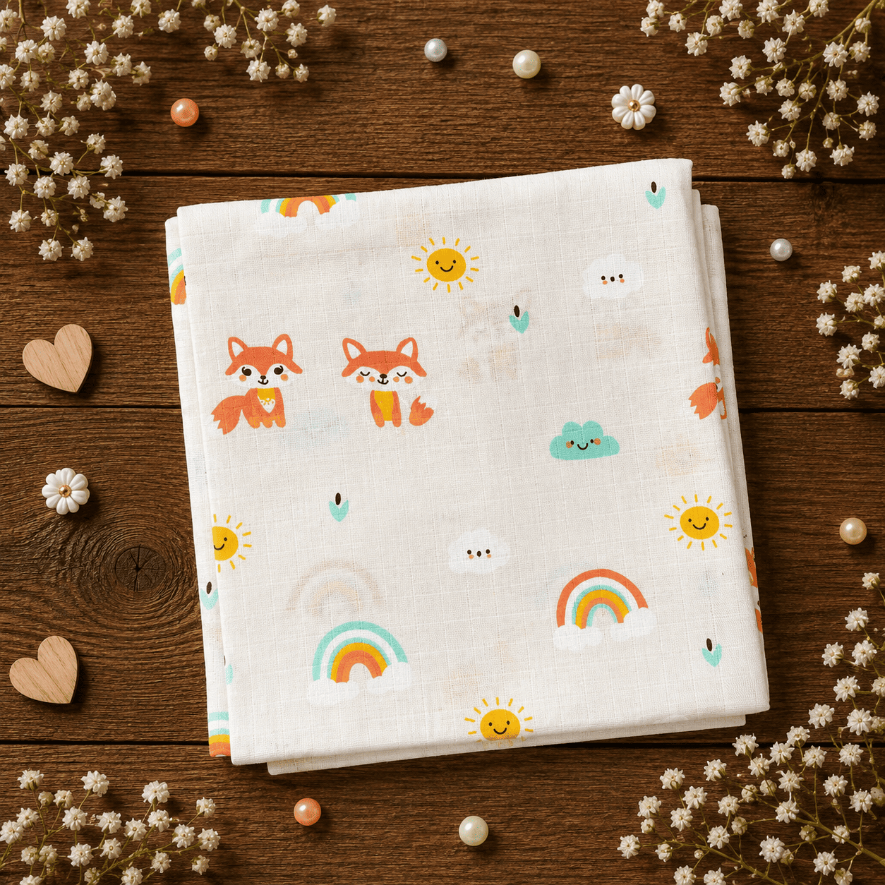 Muslin Bath Towel - Fox