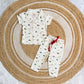 Half Sleeve Kids Night Suit - White car