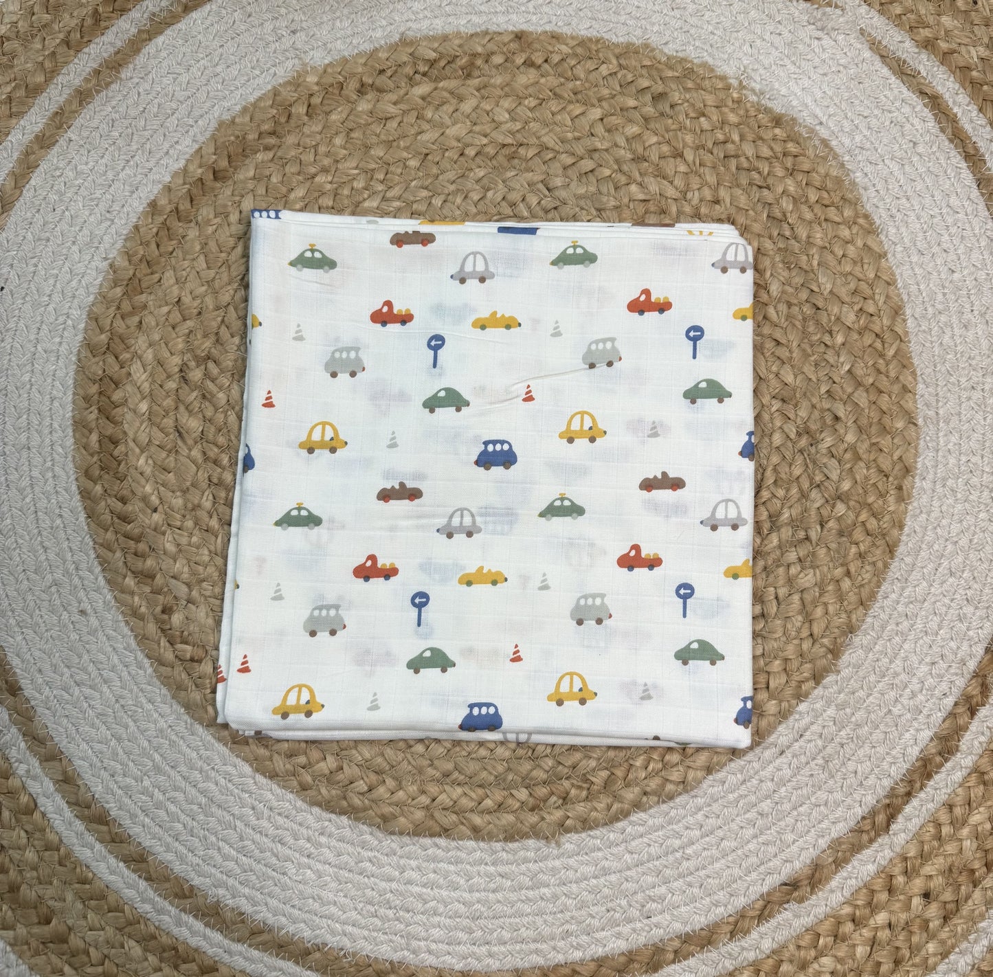Premium Muslin Swaddle - Car Print