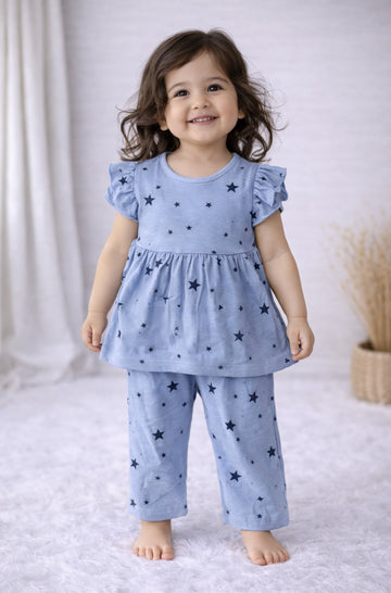 Half Sleeve Frock Set with Pant