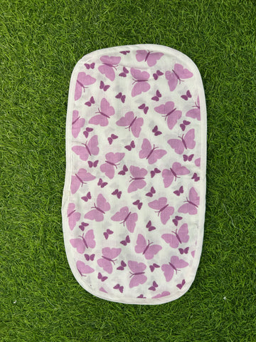 6 Layer Muslin Burp Cloth- Pink Butterfly