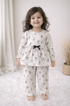 Frock with Pant Set for Kids - Off White