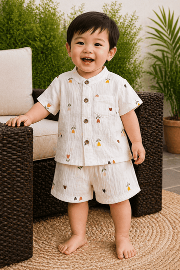 Premium Muslin Co-Ord Set for Boys