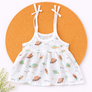 Muslin Knot Frock- Planets