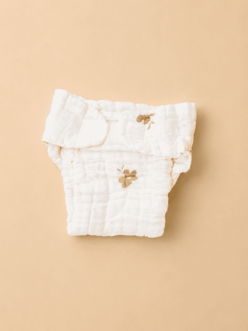 Crinkled Muslin Velcro Nappy
