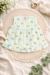 Premium Muslin Frock with Front Button