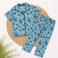 Half Sleeve Kids Night Suit -     Mint Green Blueberry Print