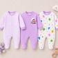 3 Piece Romper Set Soft Cotton - Lavender