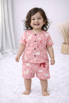 Button Shorts Set -Pink Unicorn