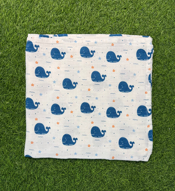 Muslin Bath Towel - Whale
