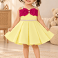 Premium Scuba Frock with Flair - Yellow