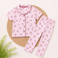 Half Sleeve Kids Night Suit -     Pastel Pink Berry