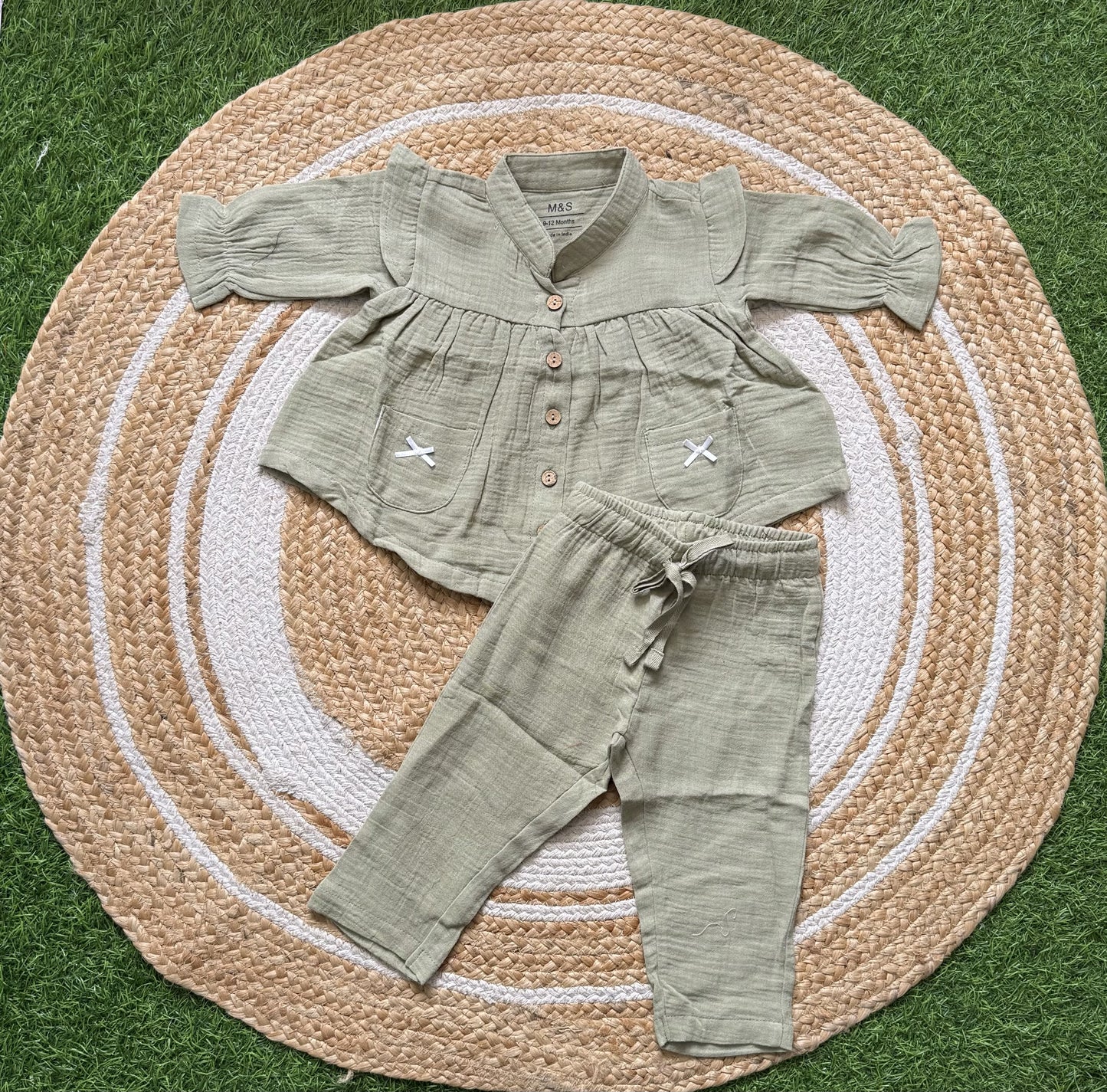 Muslin Frock with Pant Set