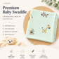 Premium Muslin Swaddle - Green Animals