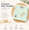 Premium Muslin Swaddle - Green Animals