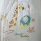 Muslin Receiving Blanket - White Giraffe Print