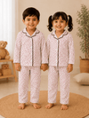 Premium Full Sleeve Night Suit - Red Dots