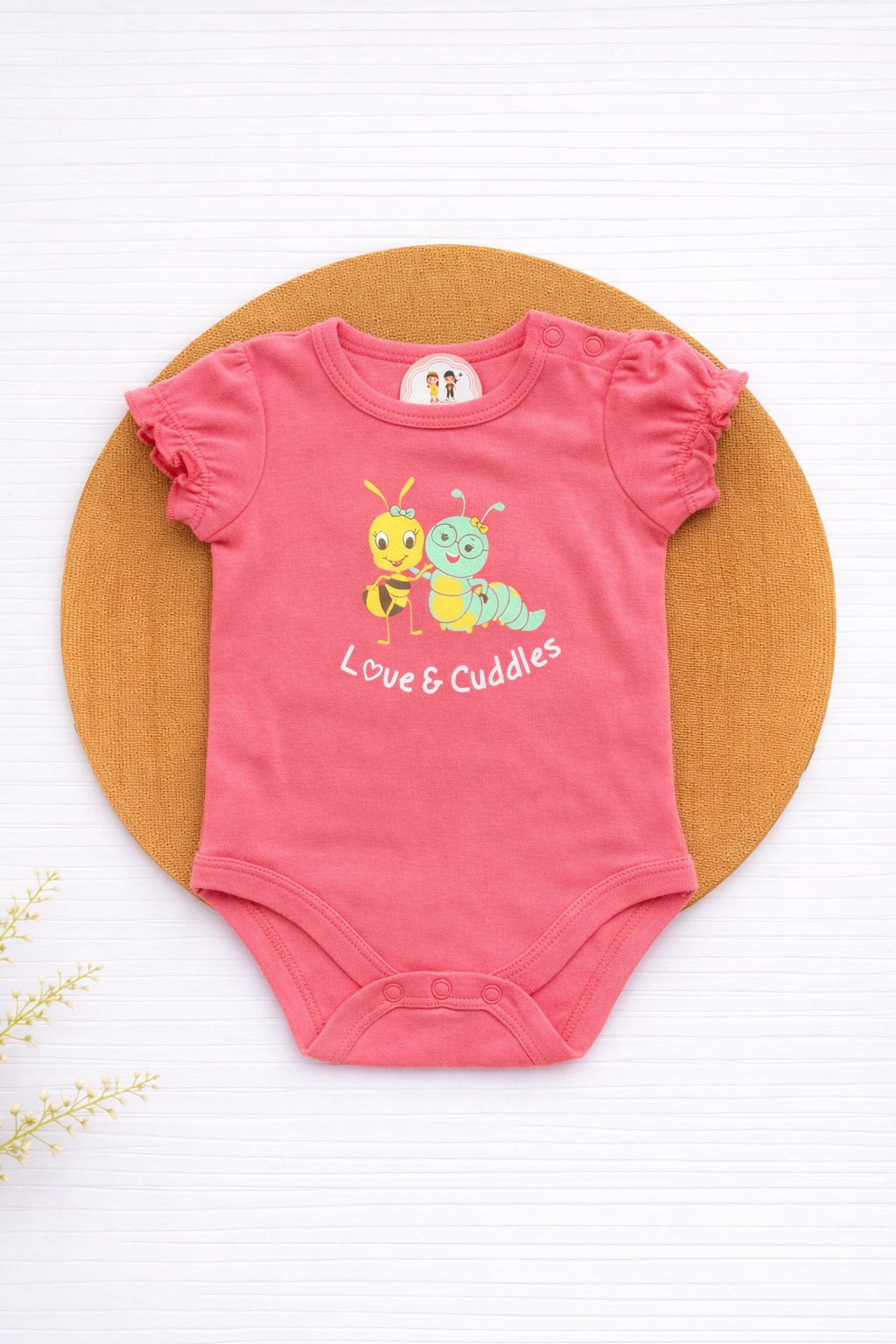 Onesie- Coral Pink Caterpillar
