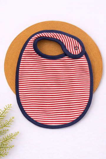 Baby Bib - Red Stripes