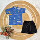 Boys Chinese Collar T-Shirt & Trouser Set