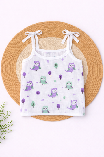 Muslin Jabla Knot - Owls