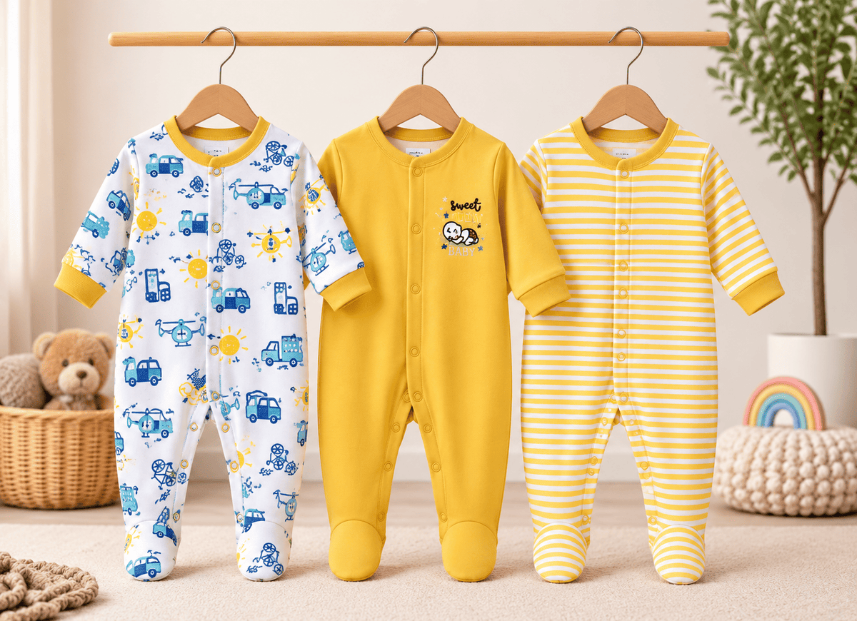 3 Piece Romper Set Soft Cotton